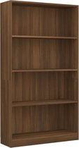 vidaXL Bibliothèque avec 4 étagères Chêne brun 80 x 24 x 142 cm Bois