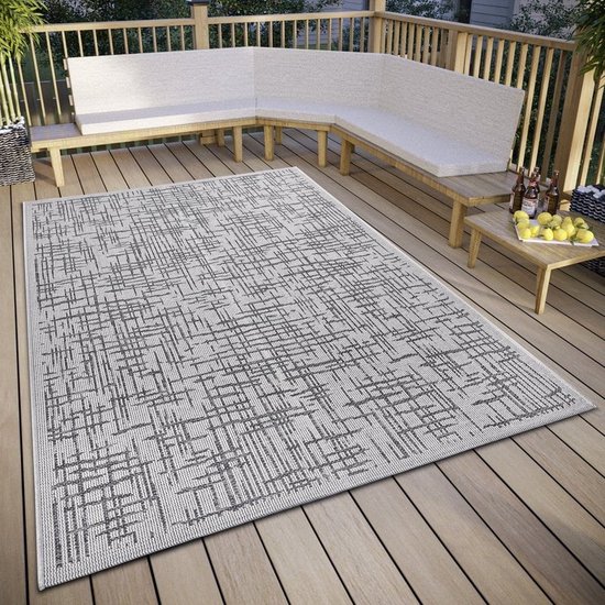 Flycarpets Clyde Tapis Intérieur & Extérieur Telu Tapis Beige / Grijs - 155x235 cm