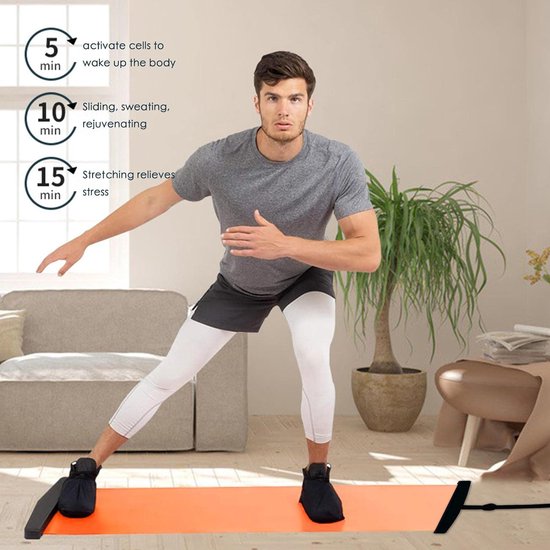 Fitnessapparatuur- fitnessmat-Slide Board-Professioneel Slide Board voor oefeningen met eindstops van Trendy Sport — afbeelding 4