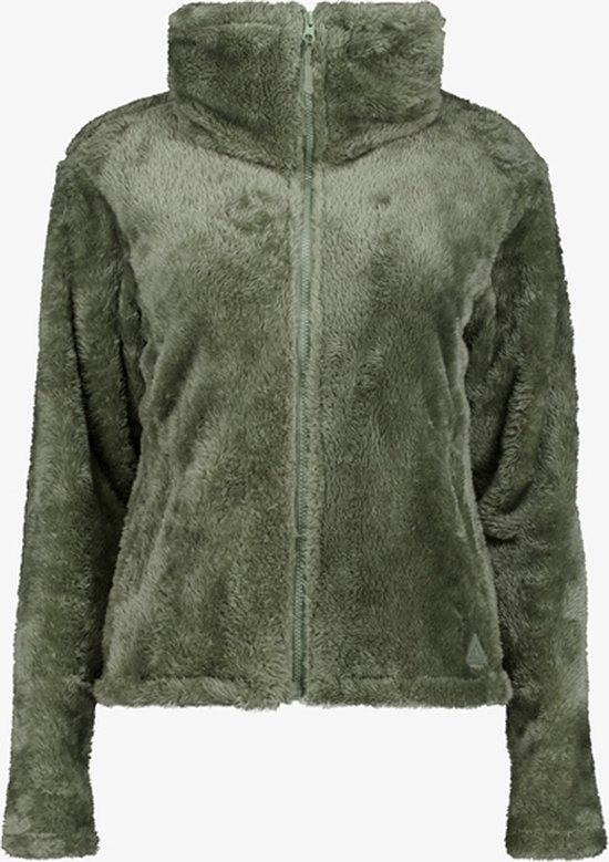 Mountain Peak fluffy dames fleece vest groen - Maat XL - Winddicht en waterafstotend - Ademend materiaal