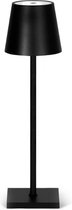 DreamGoods Oplaadbare Tafellamp - 4000mAh - voor Binnen & Buiten - Draadloos & Oplaadbaar - Dimbaar - Touch Bediening - Tafellamp op Batterijen - Accu - Decoratie Woonkamer, Slaapkamer & Tuin - Industrieel - Zwart
