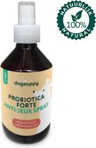 Anti-jeuk Spray | Helpt geïrriteerde huid lokaal kalmeren | Probiotica Forte | 100% Natuurlijk | Tegen Honden Jeuk | Hondensupplementen | Gratis geschenk bij elke bestelling | 250 ml