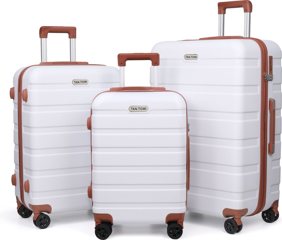 TAN.TOMI Kofferset - 41L Handbagage + 65L +95L Ruimbagage - TSA-Slot - Reiskoffer met Wielen