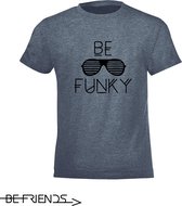 Be Friends T-Shirt - Be Funky - Kinderen - Denim - Maat 10 jaar