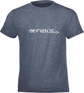 Be Friends T-Shirt - Be Friends - Kinderen - Denim - Maat 10 jaar