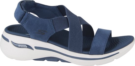 Skechers Go Walk Arch Fit Sandal - Tre Dames Sandalen - Blauw - Maat 42