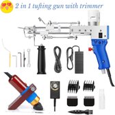 Tufting Gun Beginnerspakket - Borduurmachine 2 in 1 - Naaimachine - Inclusief Accessoires - Wit met Blauw
