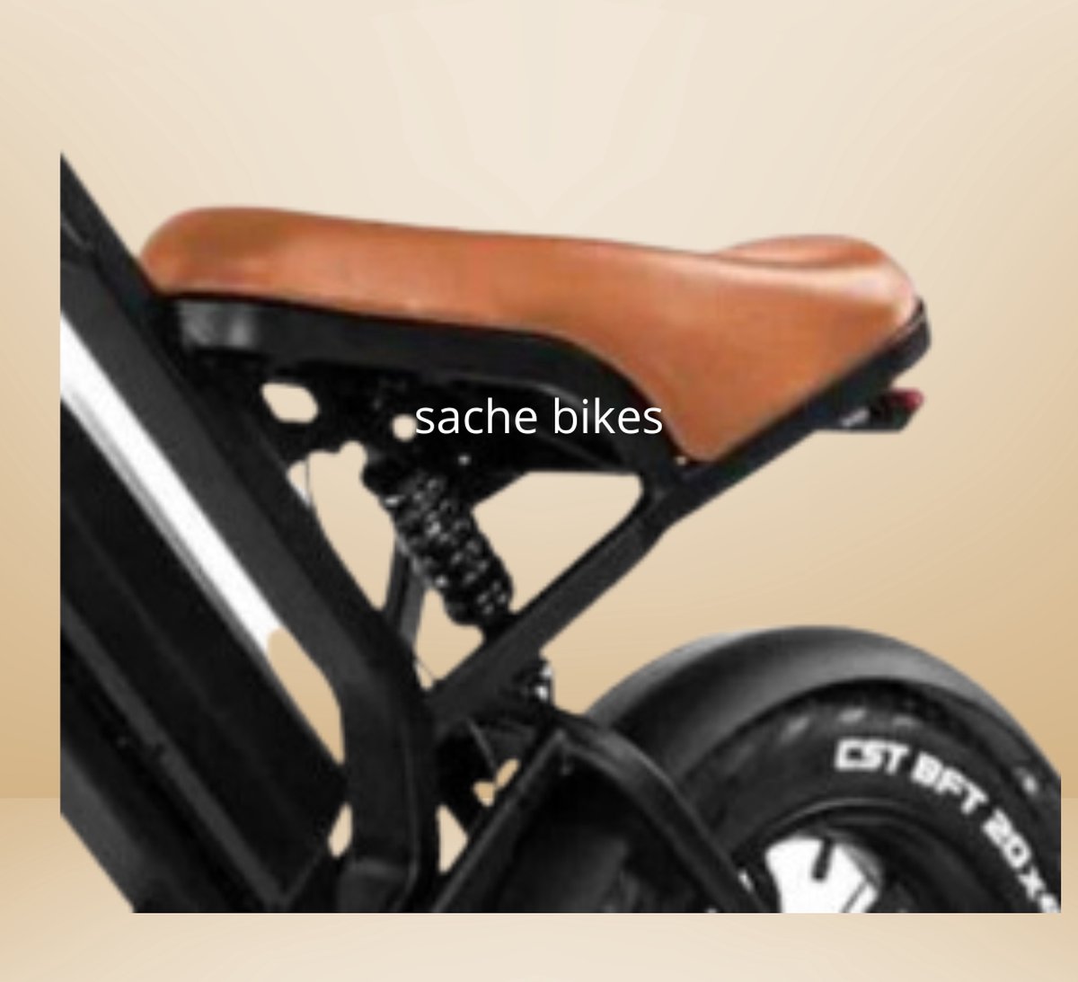 Zadel Bruin glad Fatbike voor ouxi of qmwheel - V8 - H9 OF V20 Sache Bikes