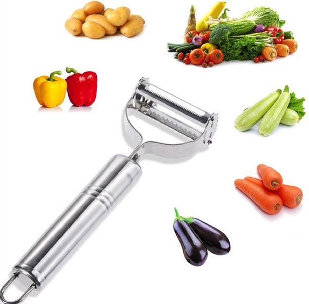 *** Multifunctionele dunschiller - 2-in-1 dunschiller Aardappel Dunschiller - Groente- en fruit schiller - van Heble® ***