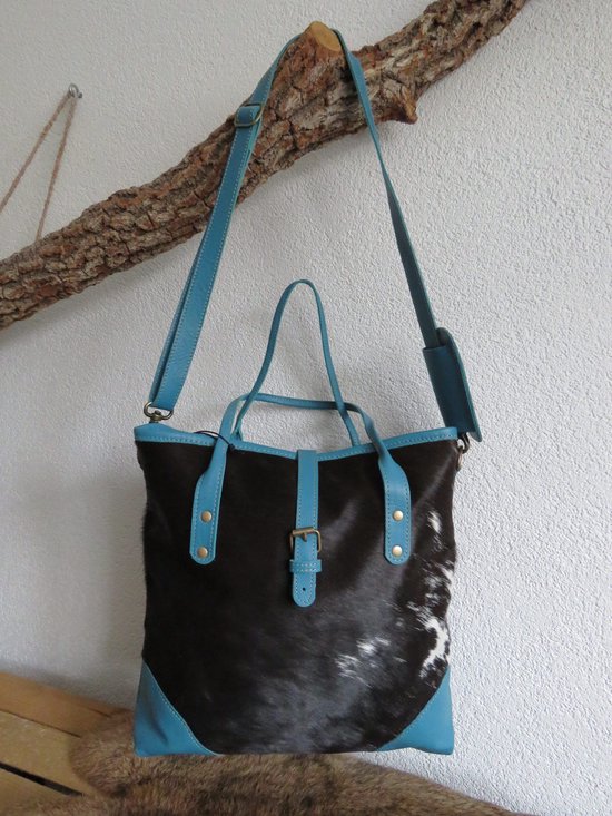 hand/schoudertas van Myra Bag (canvas en leer)