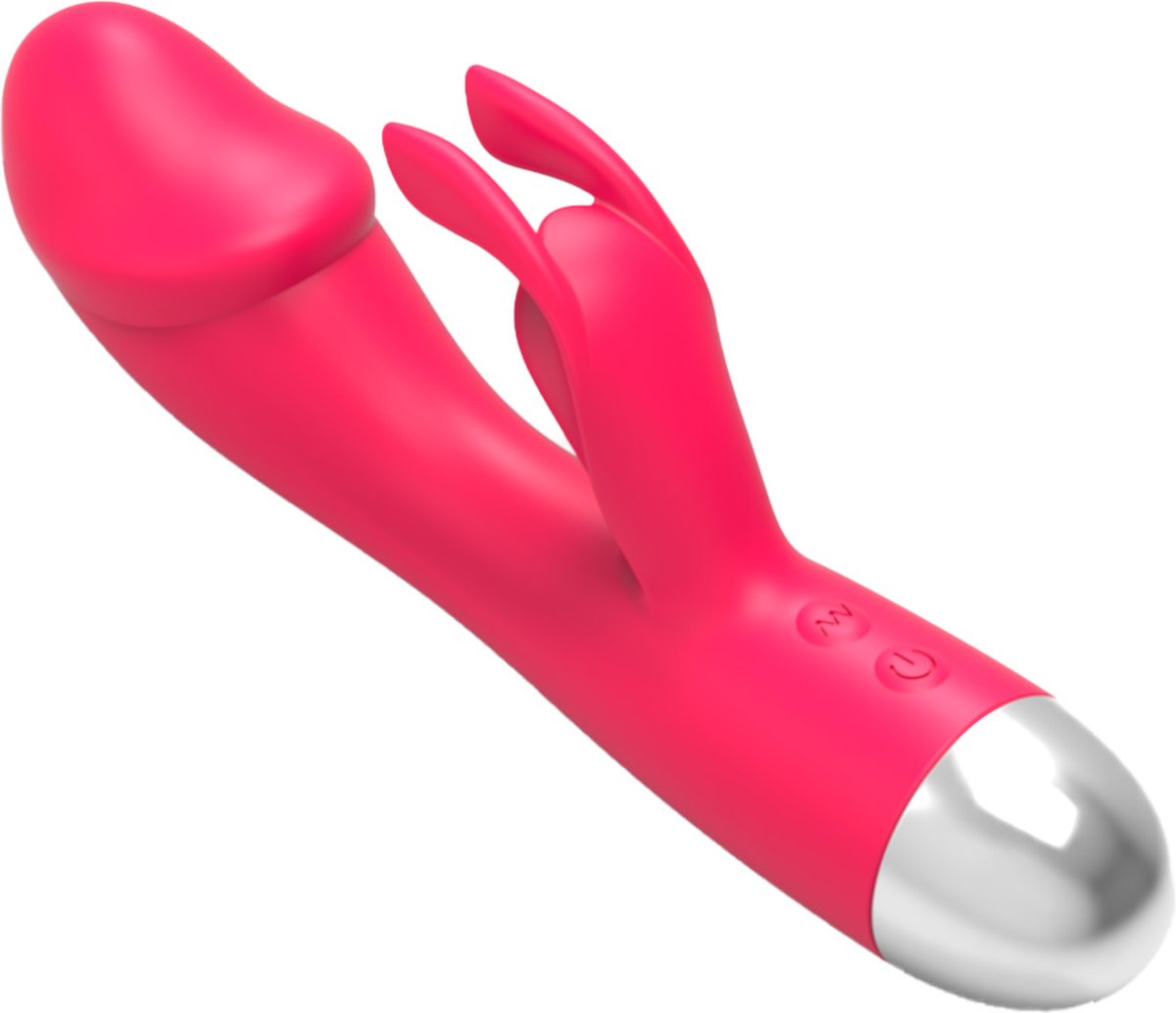 Goedkoopste Cupitoys® Tarzan vibrator met rabbit - 16cm - Roze - 30 standen - Vibrators voor vrouwen en mannen - Sex toys voor vrouwen en mannen