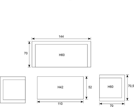 Ensemble de salon Garden Impressions Lisboa - 4 pièces - noir carbone - sable du désert - aspect teak
