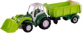 Cavallino XL Tractor Groen met Kiep Aanhangwagen, 86,5cm
