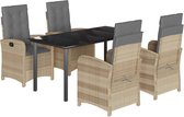 vidaXL-5-delige-Tuinset-met-kussens-poly-rattan-gemengd-beige