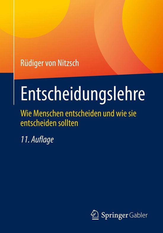 Business and Economics (German Language) - Entscheidungslehr ... - cover