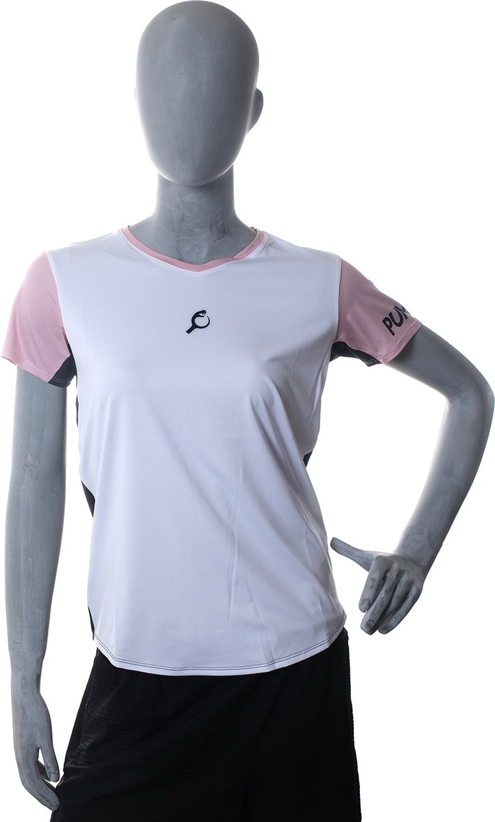 PUNTAZO Padel T-shirt Dames Sportshirt Small roos Korte mouw