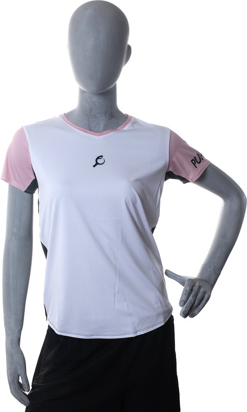 PUNTAZO Padel T-shirt Dames Sportshirt Medium roos Korte mouw