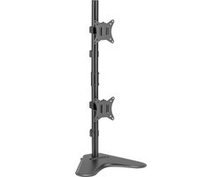 NÖRDIC ARM-211 Monitor standaard voor 2 Schermen - 17-32 inch - Draai- en Kantelbaar - Zwart