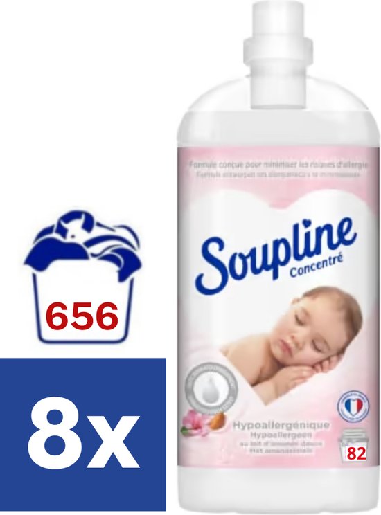 Soupline Hypoallergeen Wasverzachter (Voordeelverpakking) - 8 x 1.9 l (656 wasbeurten)