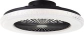 Brilliant Badria - Ventilateur de plafond - Avec éclairage - LED 40W - 3000K-6500K - Dimmable - Zwart - Effet Crystal - Très silencieux