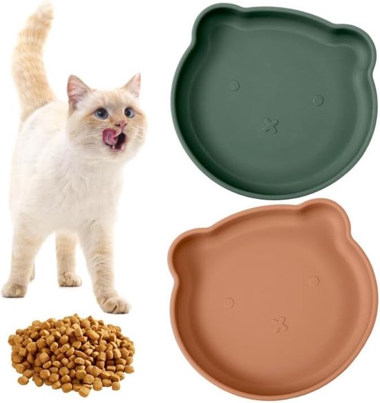 Verhoogde voerbak voor katten set van 2 kopen