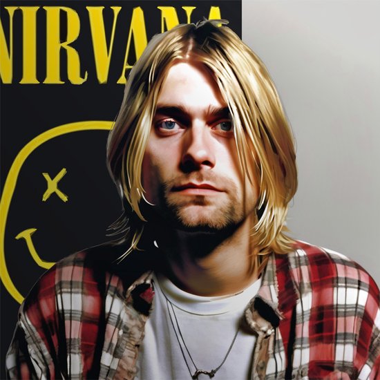 Kurt Cobain posters | Nirvana poster 50 x 50 cm (papier) | nirvana | muurdecoratie