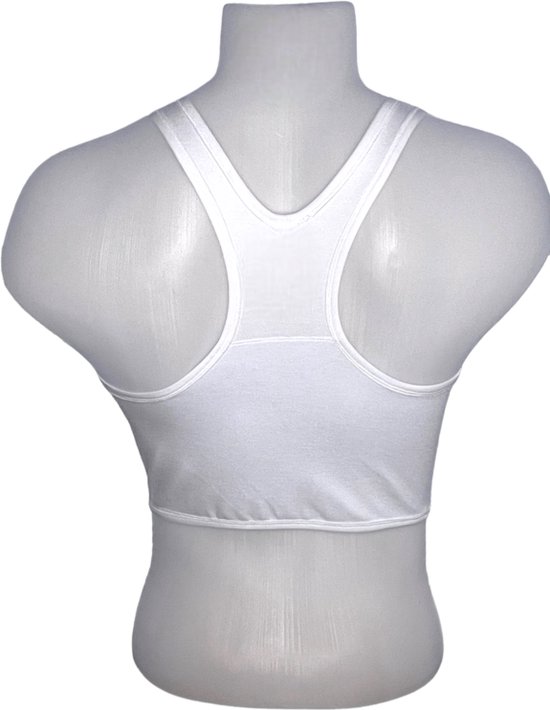 TransUndeez - extra strong chest binder - kort - wit - XS