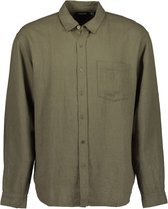 Blue Seven heren blouse - overhemd heren - 341011 - groen - lange mouwen - maat XL
