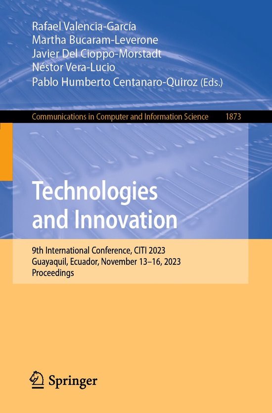 Springer Nature Proceedings Computer Science - Technologies  ... - cover