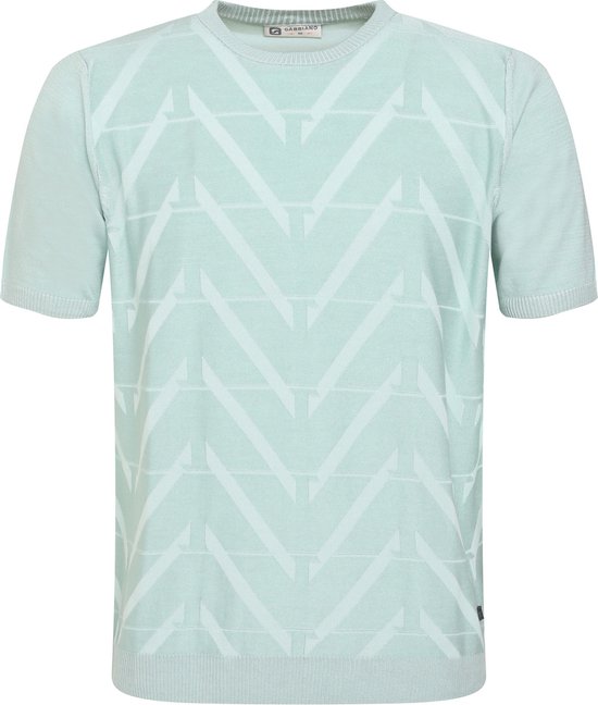 Gabbiano T-shirt T-shirt en tricot avec structure 154570 599 vert mer taille homme - S