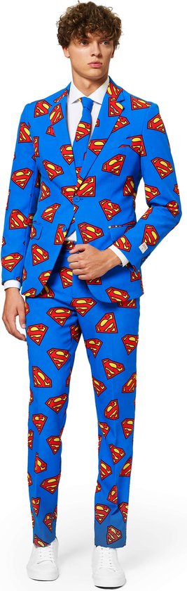 OppoSuits Superman ™ - Costume Homme - Bleu - Carnaval - Taille 54