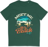 Dames Heren T Shirt - Beach Life - Zomer - Groen - L