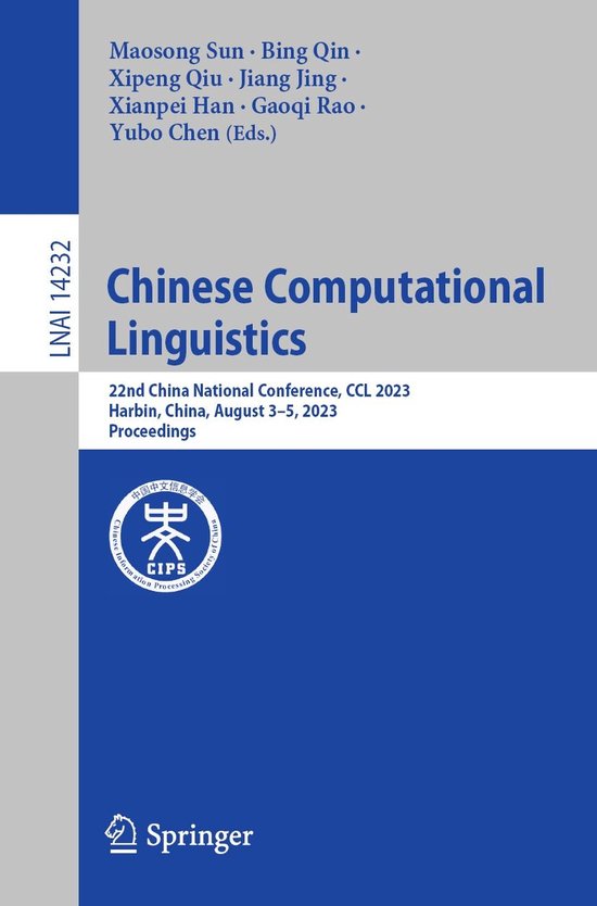 Springer Nature Proceedings Computer Science - Chinese Compu ... - cover