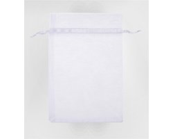Organza Cadeauzakjes 7x9CM - Zakjes - Geschenkzakje - Juwelenzakje - Sieradenzakje – 100 Stuks - Wit