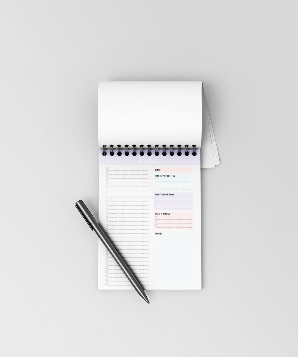 To Do list - A6 - Mat ecopapier - dubbelzijdig - Spiraalgebonden