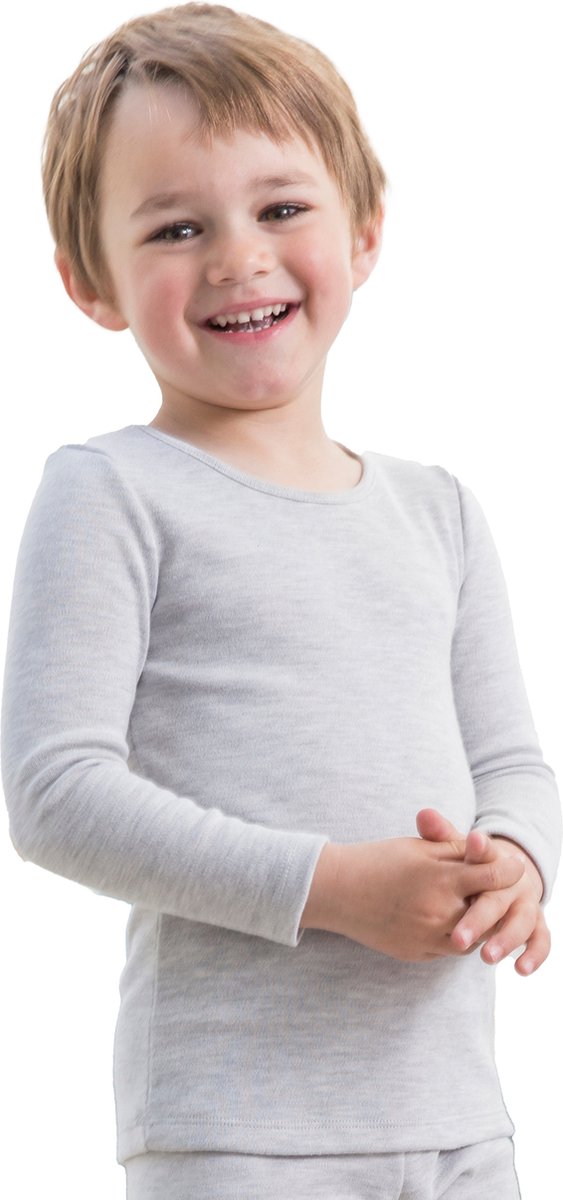 Damart - Klassiek gebreid T-shirt met lange mouwen Thermolactyl - Kinderen - Grijs - 4 JAAR