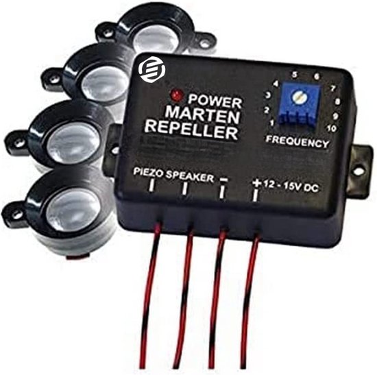 Flitslicht Afweer Automatische Aan/uit Greate. Marterafweermiddel Voor De Auto, Met 12 V Batterijaansluiting, Marterafweermiddel Voor Motorruimte, Marterbescherming Voor Auto, Ultrasone Afweermiddel Ultrasoon Marterafweer Ongedierte Bestrijding Garage