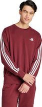 adidas Sportswear Essentials French Terry 3-Stripes Sweatshirt - Heren - Bordeaux- 2XL