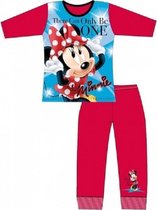 Disney Minnie Mouse pyjama - maat 128 - Minnie Mouse pyama - rood / roze