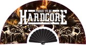 HARDCORE - Hand Fan - Festival Fan - Espagnol Fan - Zwart - Vert - Hardcore - Festival