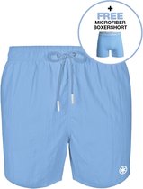 Muchachomalo Jongens Zwembroek – 1 Pack + Boxershort – Maat 134/140 – Blauw - Jongens Zwembroek