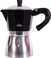 Any Morning Kookplaat Espresso Aluminium Moka Pot, Zwart, 240 ml