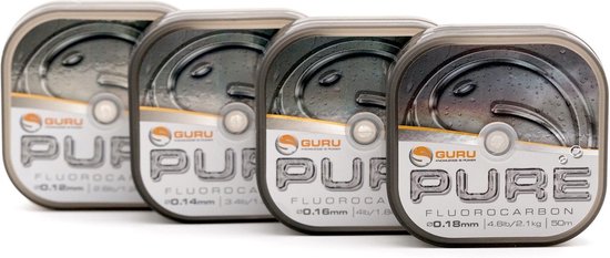 Guru Pure Fluorocarbon - 0.22mm - 50m - Transparant van Guru — afbeelding 2