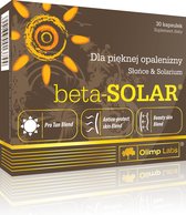 Beta-Solar 30 caps bruiningscapsules met 7 mg bètacaroteen en lycopine en met huidbeschermende ingrediënten PL/NL-label
