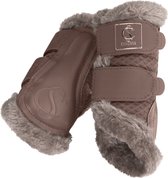 Eskadron MINI Peesbeschermers Mesh FauxFur Classic Sports - maat XXS - smoke taupe