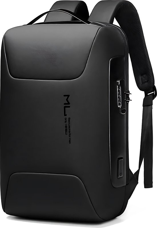Waterdichte Rugzak - Laptop tas t/m 15.6 inch - Voor Dames en Heren - Schooltas - Zwart - USB - Anti Diefstal