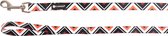 Flamingo Stian - Looplijn Honden - Looplijn Stian Wit/zwart/oranje 120cm 15mm - 1st - 128004 - 1st