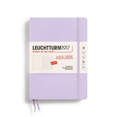Agenda hebdomadaire Leuchtturm1917 + notes - agenda - 18 mois 2024 - 2025 - couverture rigide - A5 - lilas