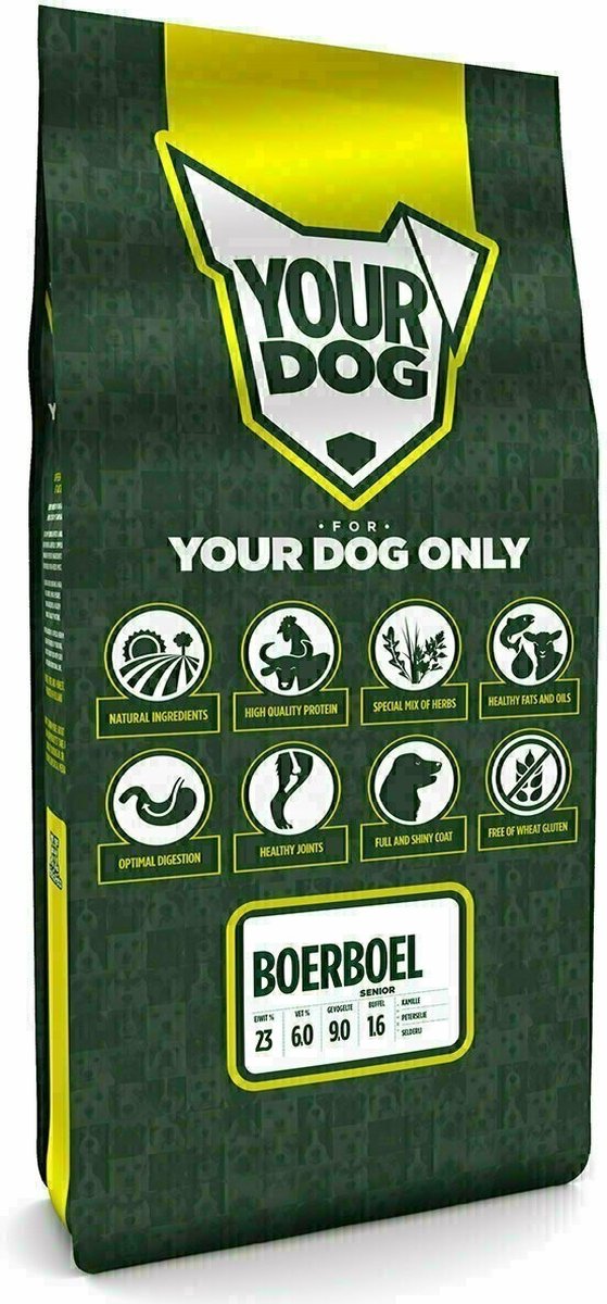 Yourdog Yourdog Boerboel Rasspecifiek Senior Hondenvoer 12kg | Hondenbrokken
