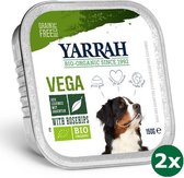 2x12x150 gr Yarrah dog alu brokjes vega met rozenbottels hondenvoer NL-BIO-01